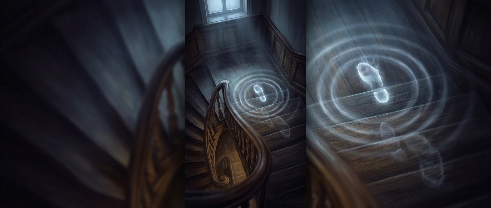 Phantom footsteps always echo on the top floor stairs