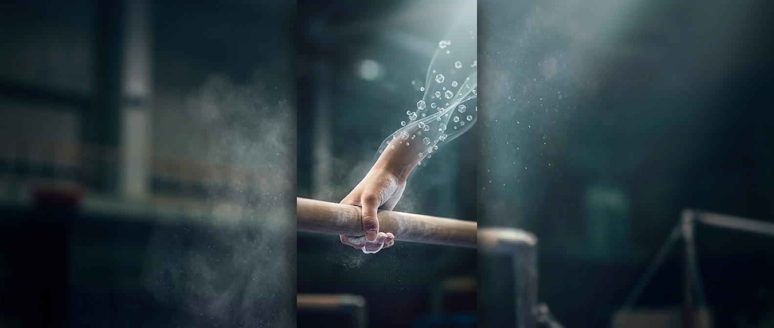 Gymnastics chalk is actually magnesium carbonate