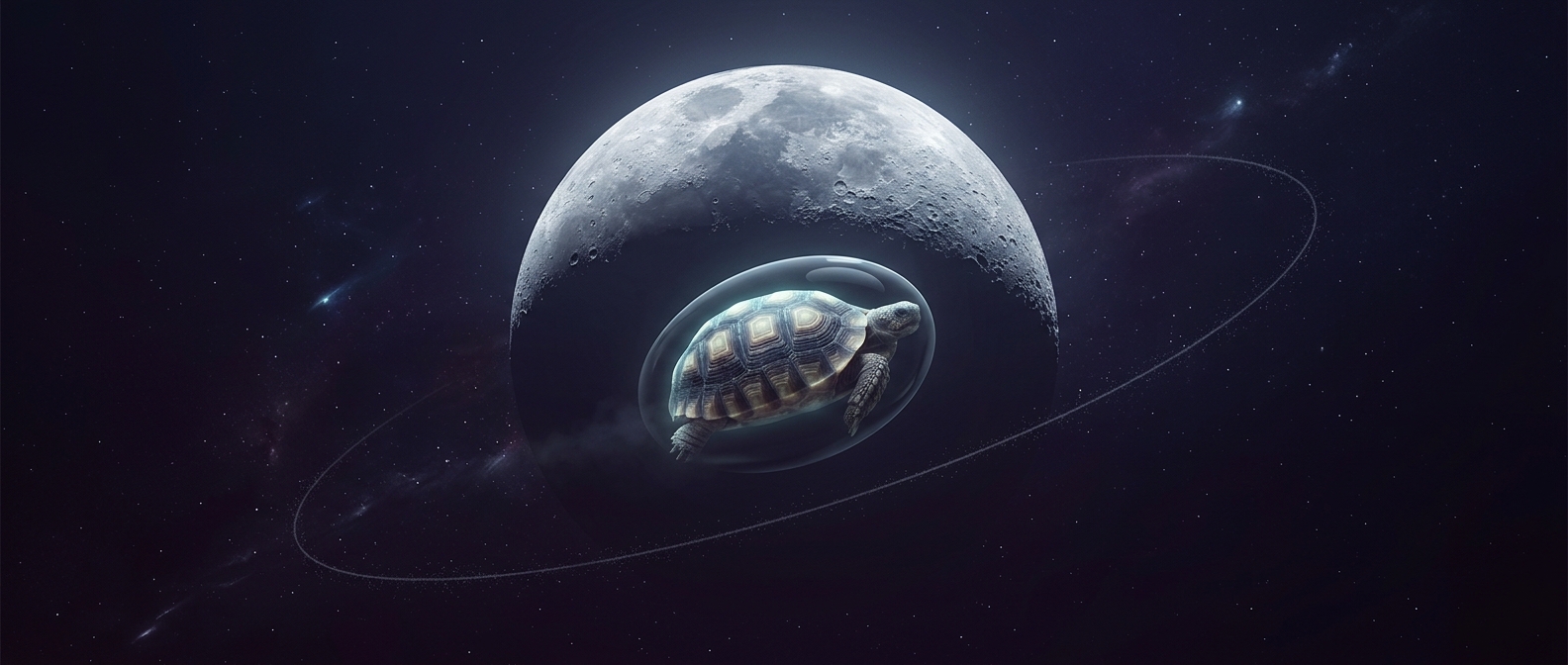 The tortoises that went around the Moon