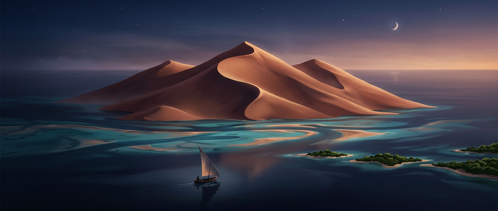 The islands where sand dunes rise from the sea