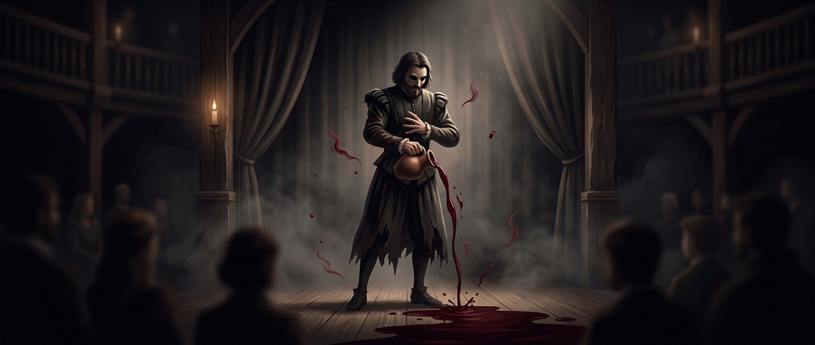 Elizabethan theaters used real pig blood onstage