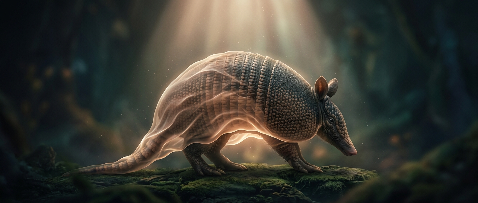 An armadillo's armor is part of its skin