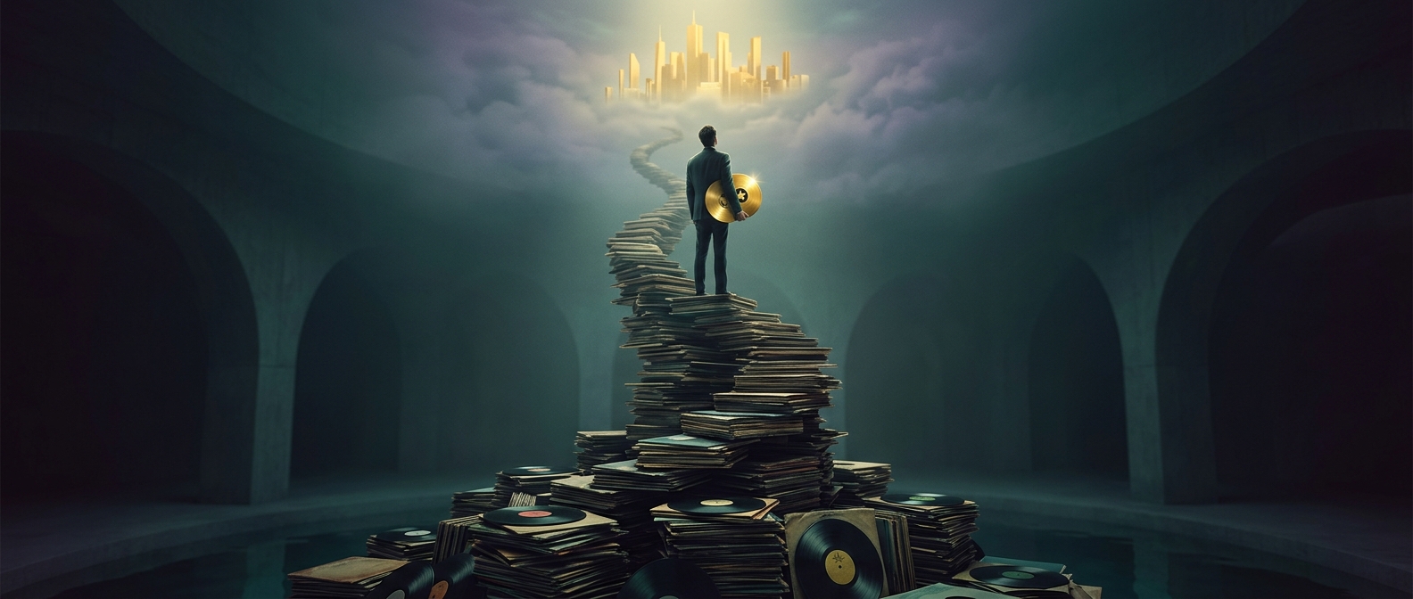 Hoarding rare vinyl records assuming they will magically make you incredibly successful