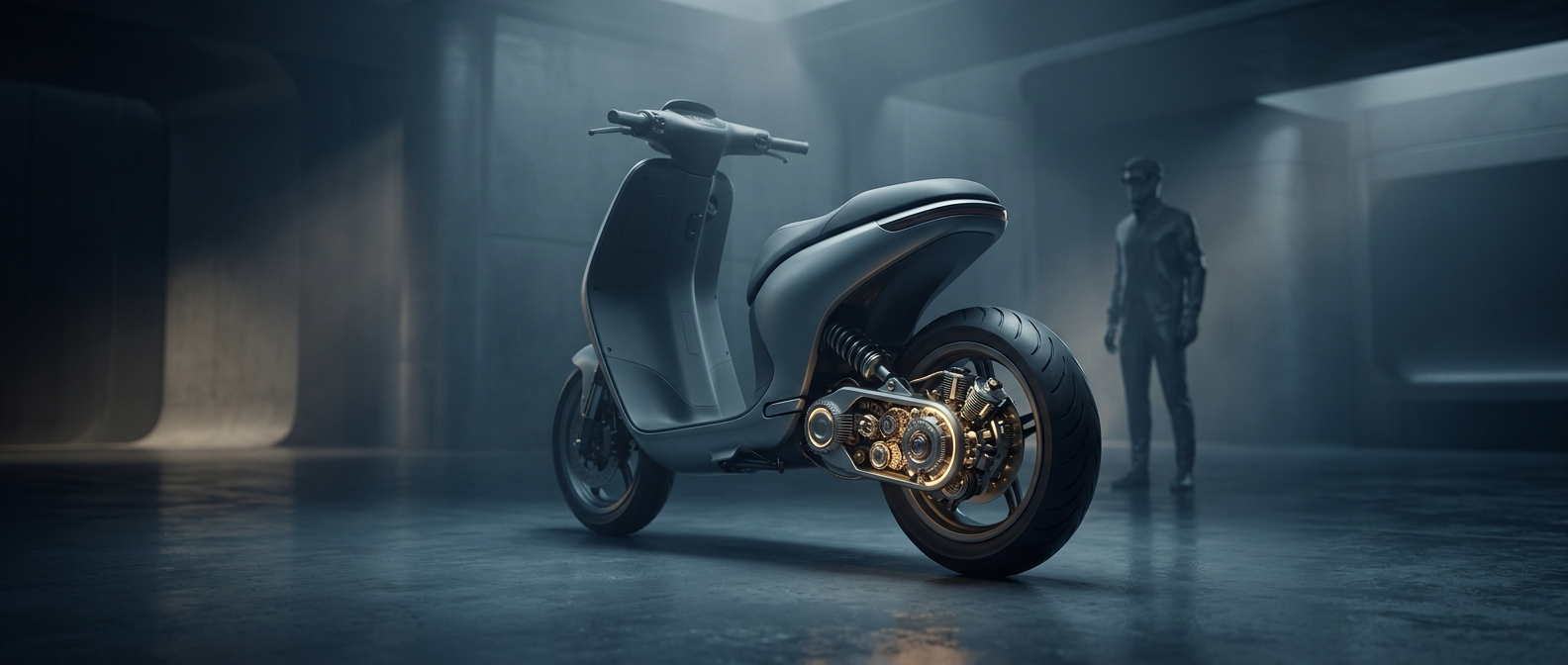 Why a scooter’s engine bounces with its rear wheel