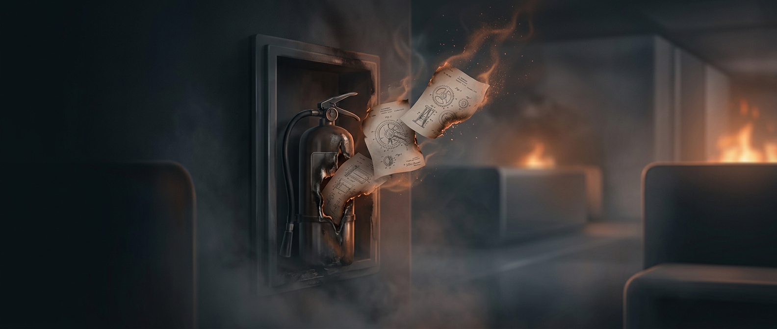 A fire destroyed early fire extinguisher patent records