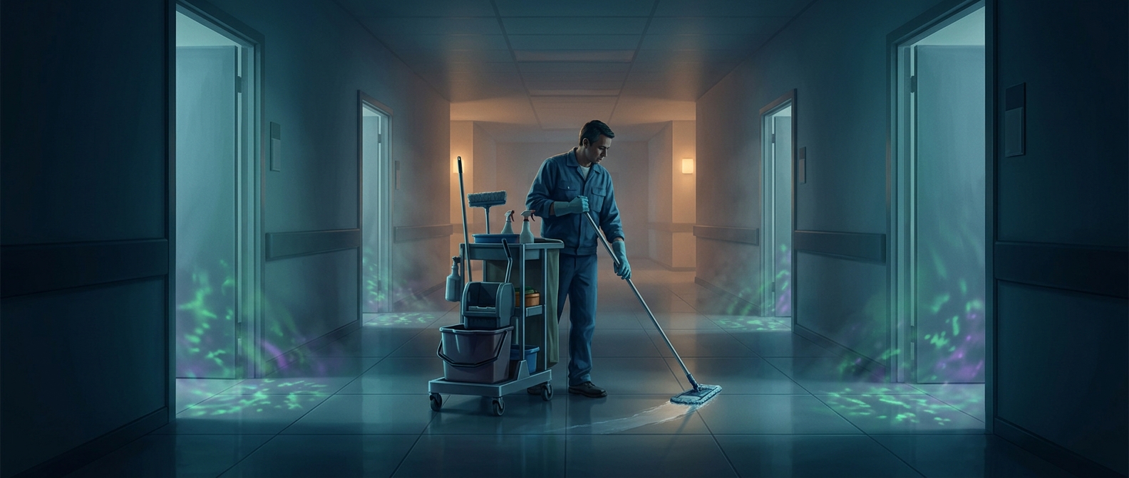 Janitors defend against hospital-wide vomit outbreaks