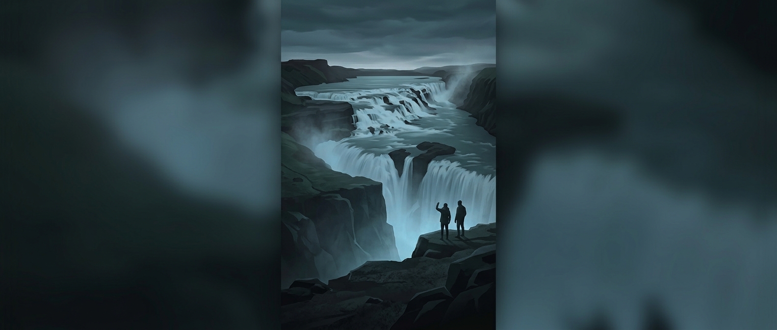 Iceland’s Gullfoss disappears into a fissure