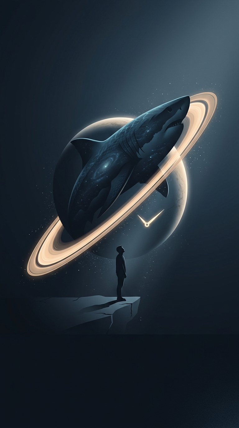 What mind-bending chronological fact is true about sharks and the rings of Saturn?