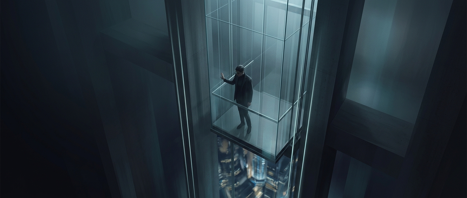 Glass elevators ruin the illusion of safety