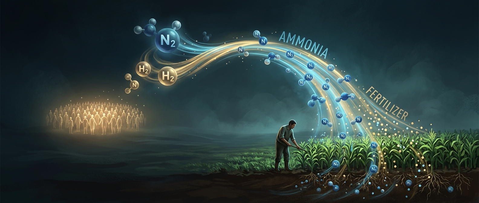 The chemical reaction that feeds half the world