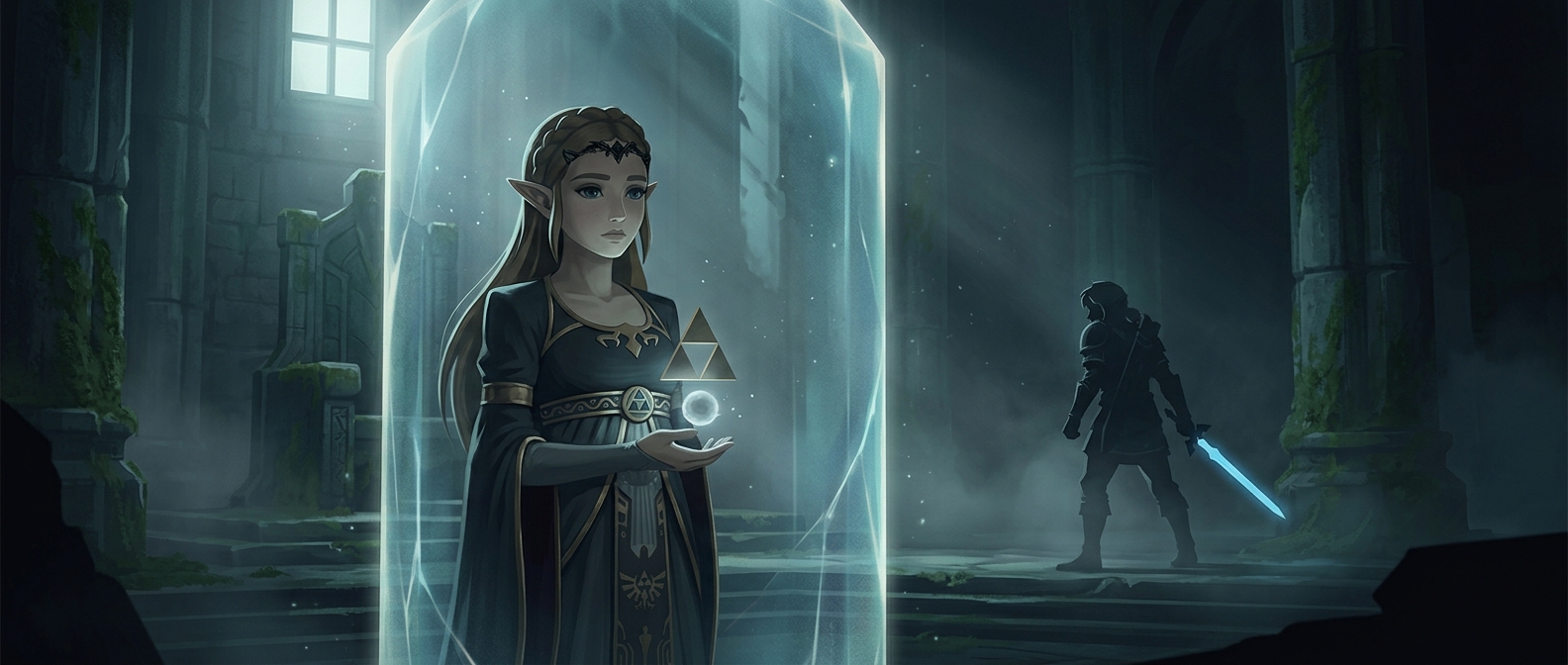 Zelda is usually the captured princess not the hero