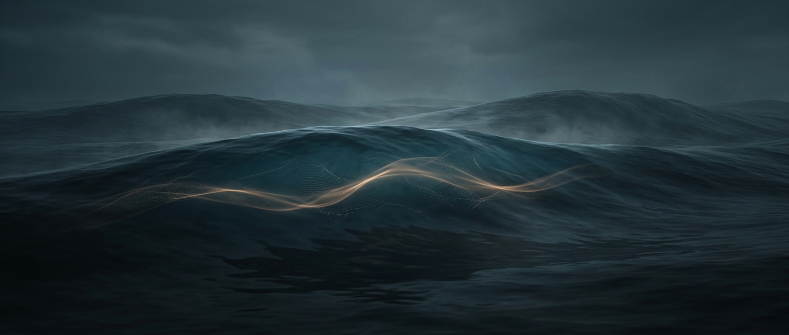 Deep ocean swells transfer energy instead of liquid mass