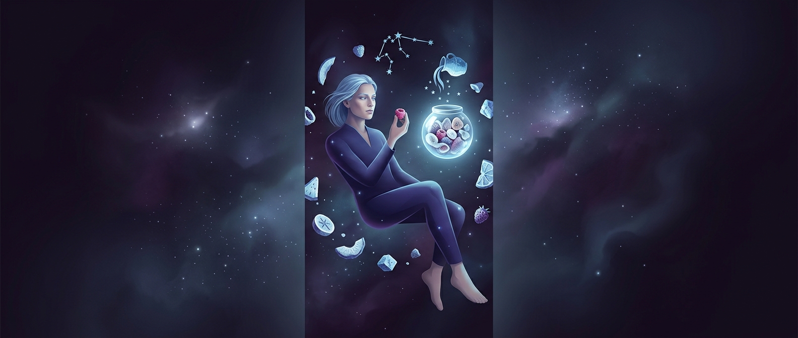 Freeze dried snacks suit pure Aquarius detachment
