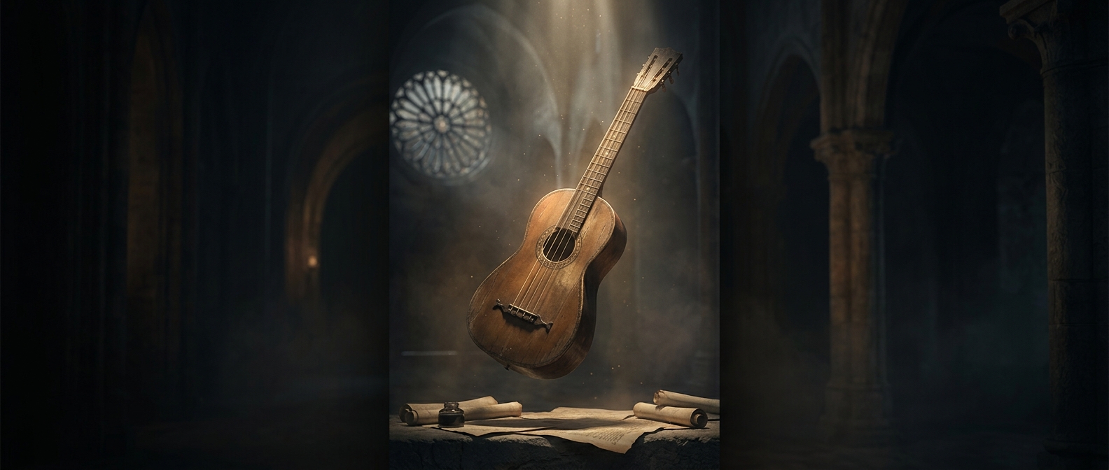 The earliest guitars had only four strings