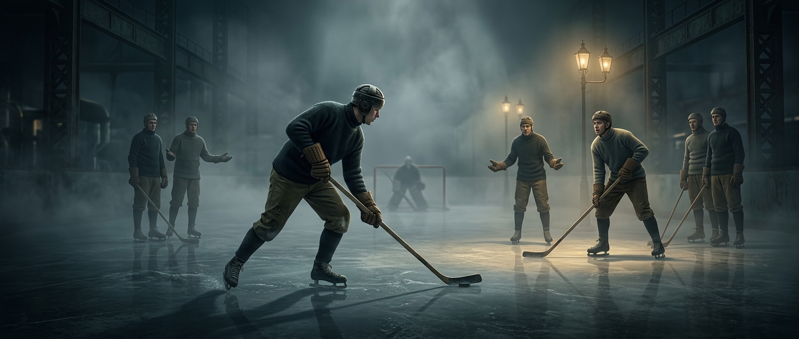 Early hockey banned passing the puck forward