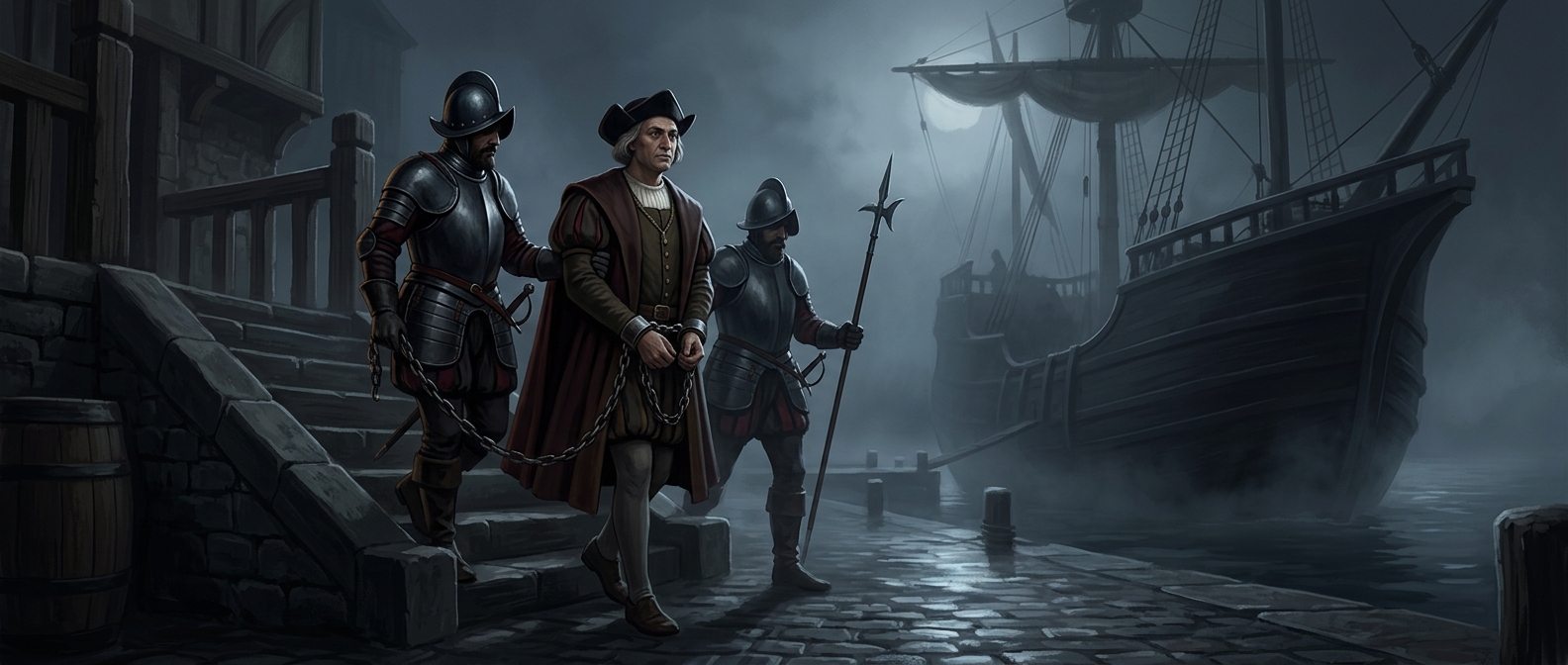 Why Columbus was sent home in chains