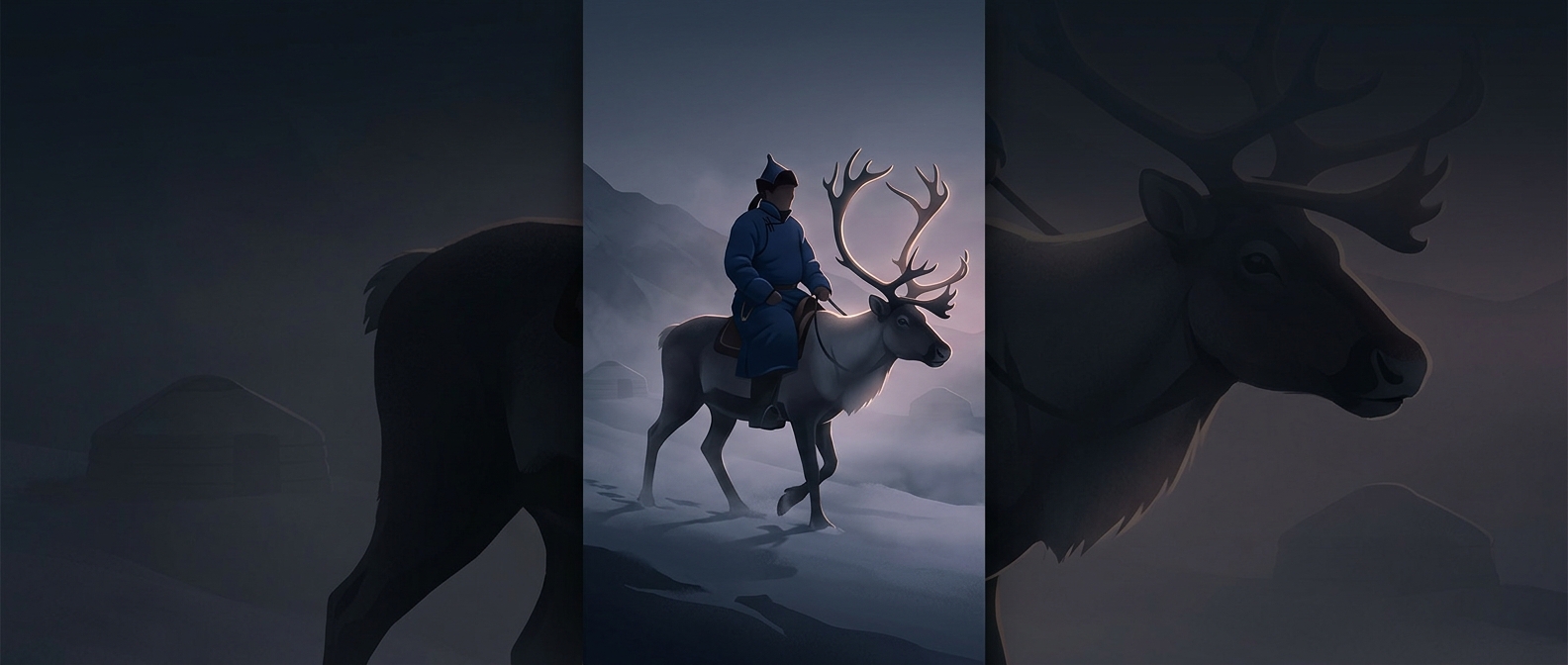 In Mongolia, some herders ride reindeer