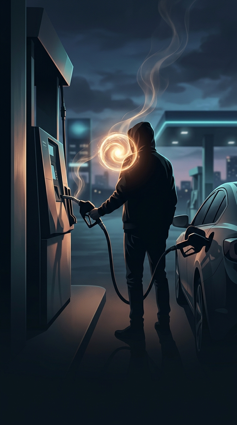 What completely ordinary, mindless action at a gas station is surprisingly one of the leading causes of explosive flash fires?