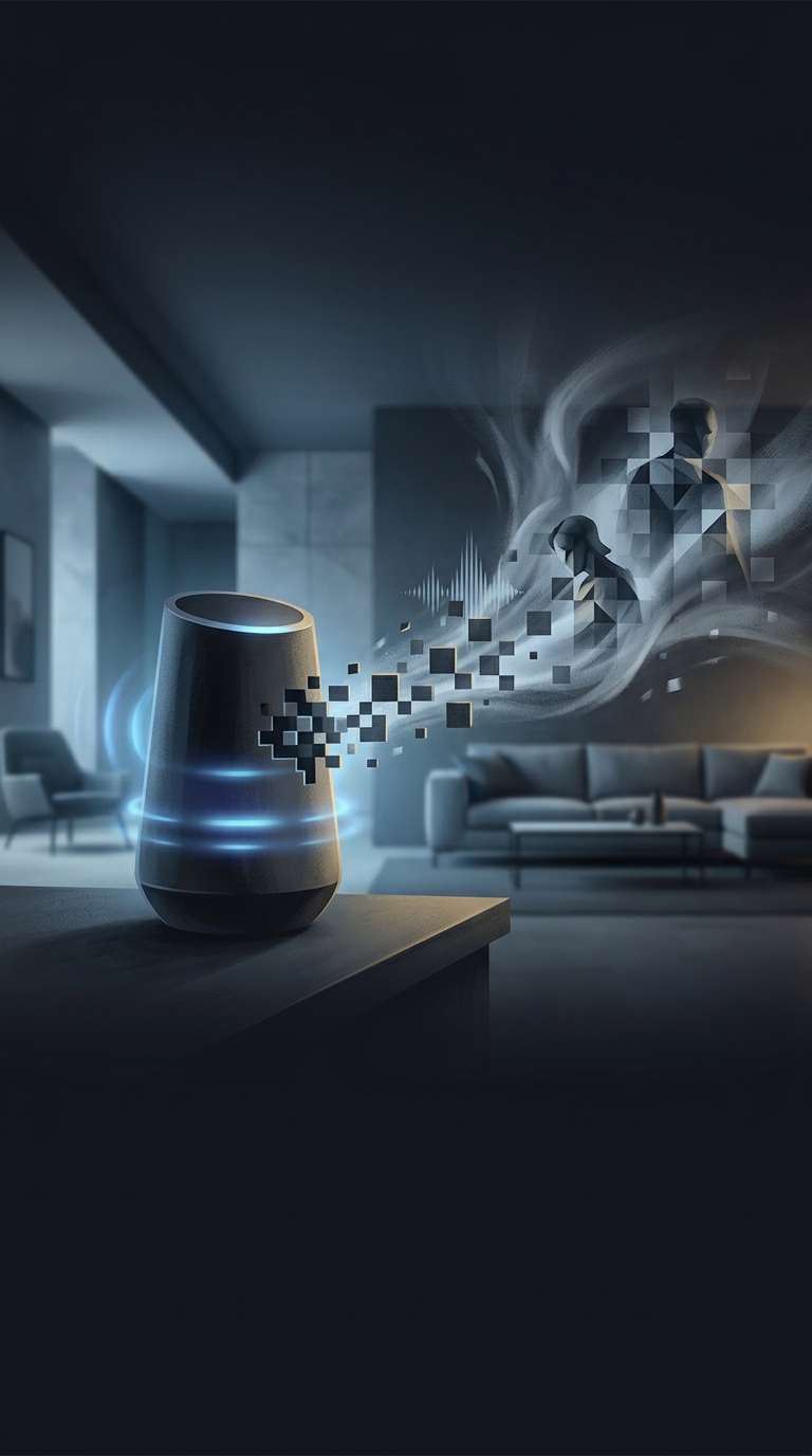 What everyday sound forces living room smart speakers to secretly delete fractions of their own memory?