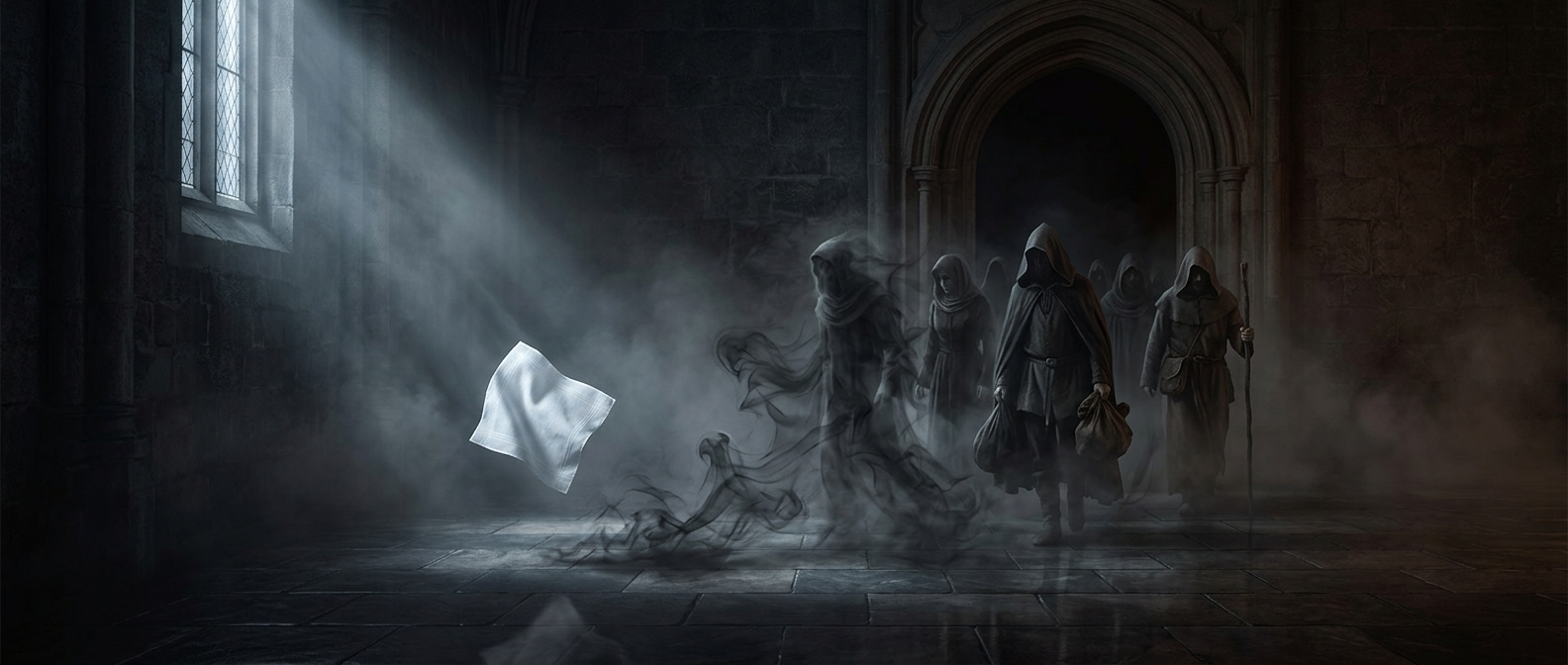 Dropping clean handkerchiefs summons bad guests
