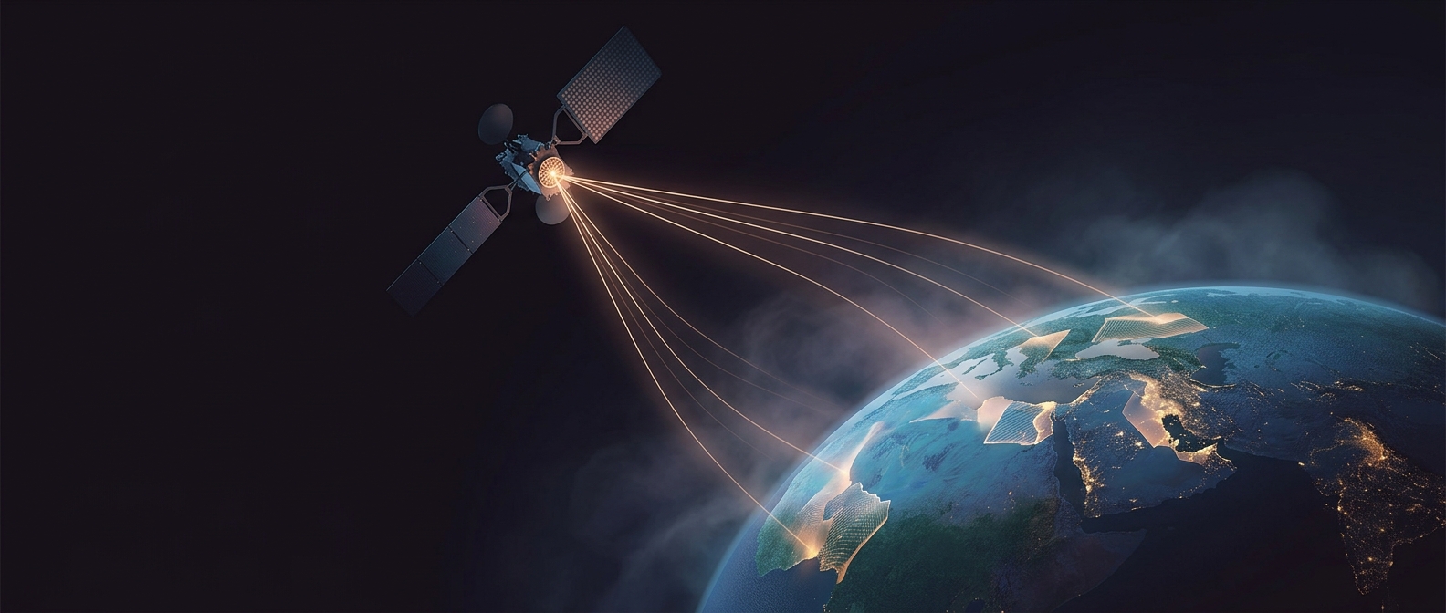 The satellite whose coverage can be reshaped from Earth