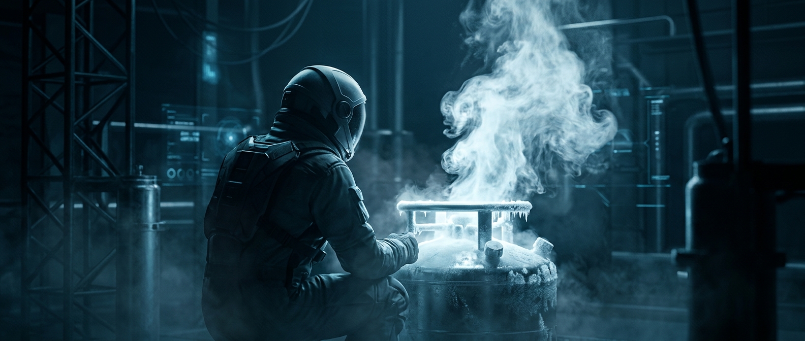 Nitrogen boils at remarkably negative temperatures