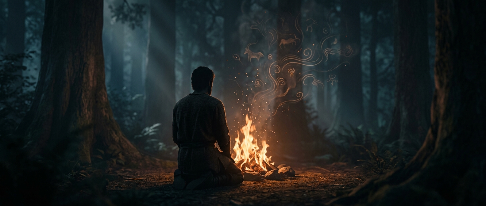 Fire gazing induces a deeply primitive trance state