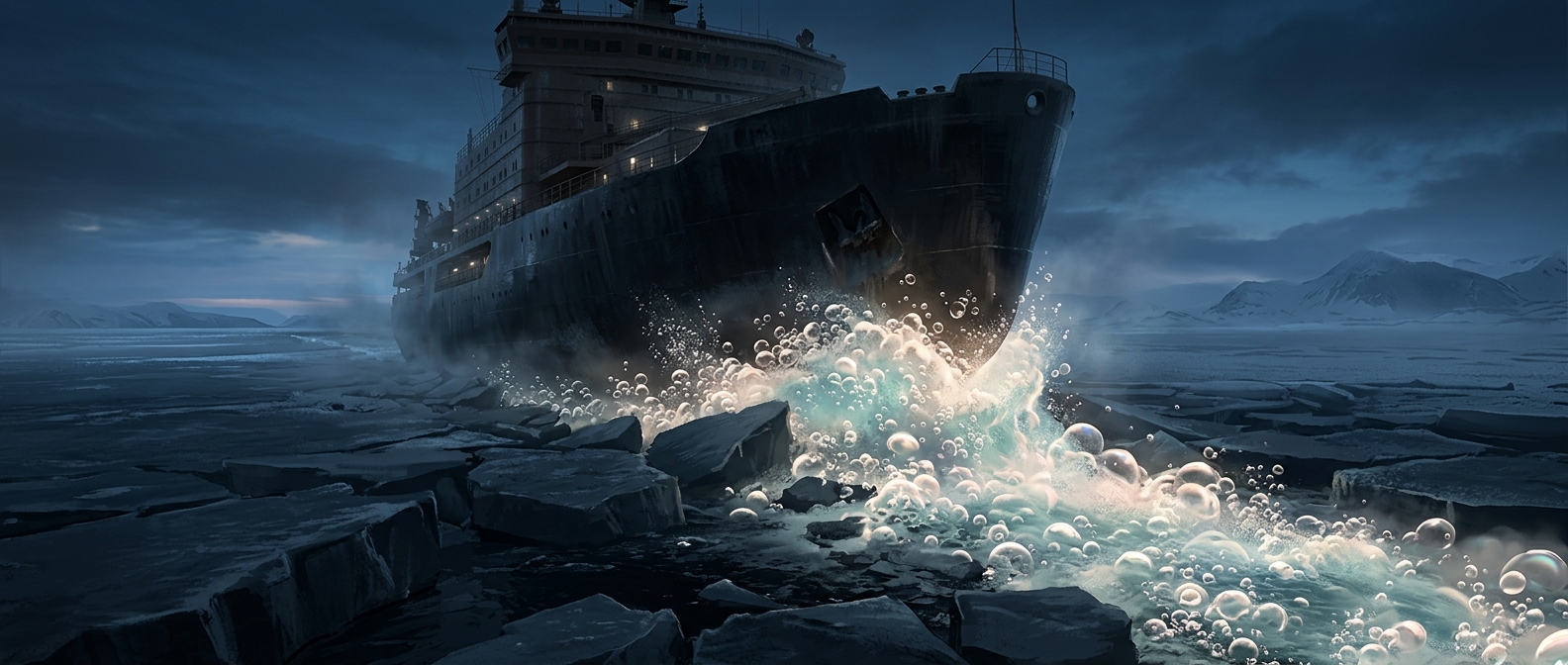 How bubbles help icebreakers slide through ice
