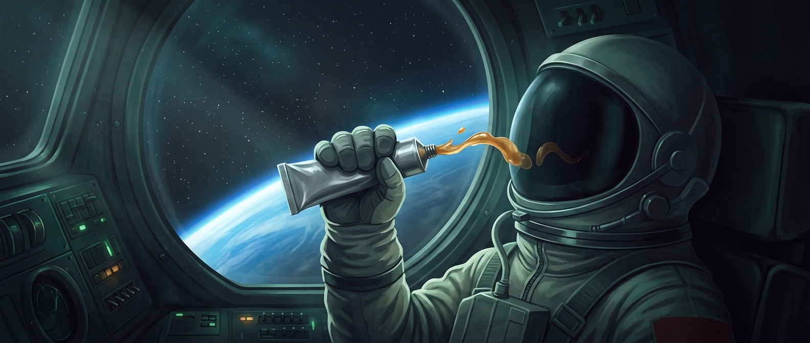 Первая космическая еда выдавливалась из тюбиков