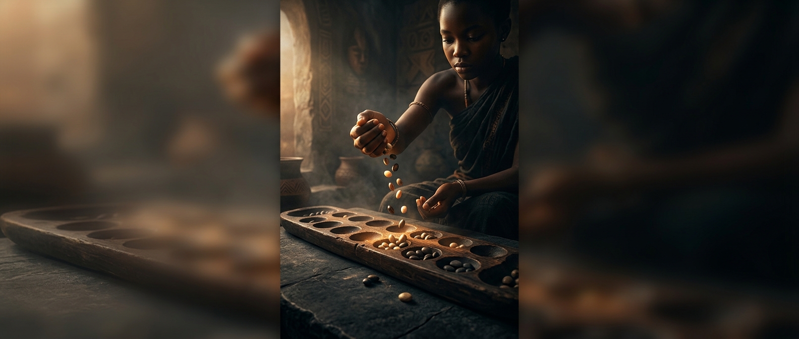 Mancala involves sowing seeds into consecutive board pits