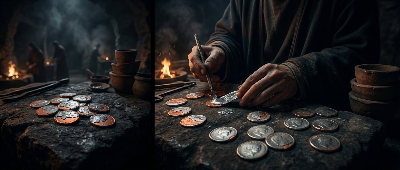 Ancient Rome had counterfeit silver coins