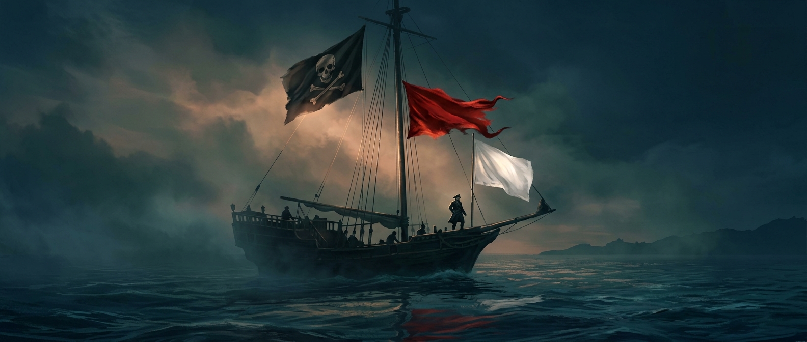 Pirates used flags to bluff, negotiate, and threaten
