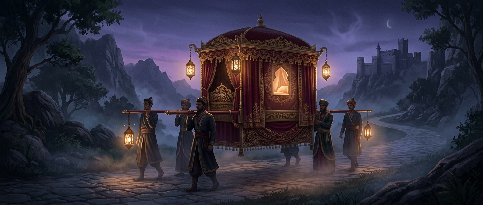 Royal litters featured entirely enclosed beds