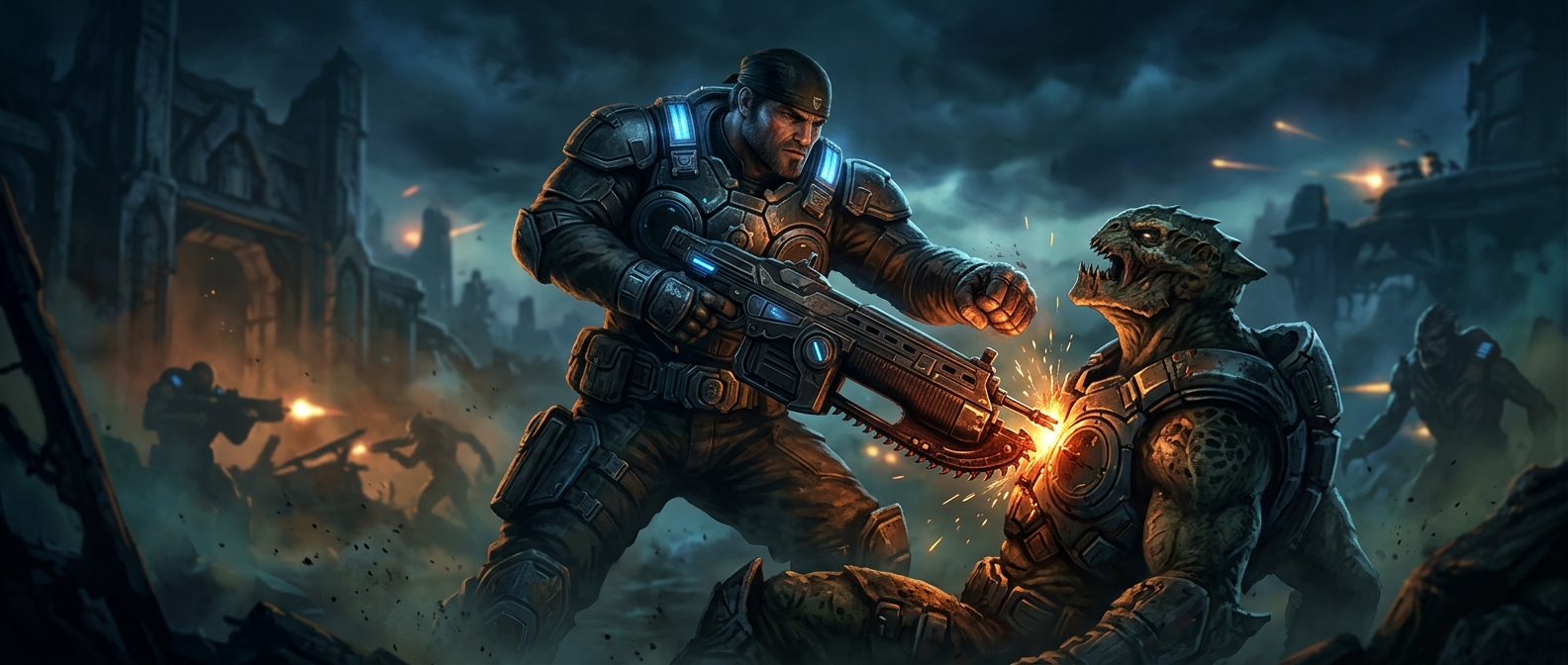 Gears of War made chainsaw bayonets famous