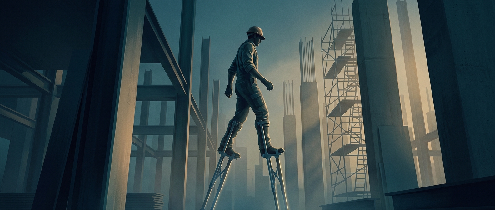 The stilts that turn builders into temporary giants