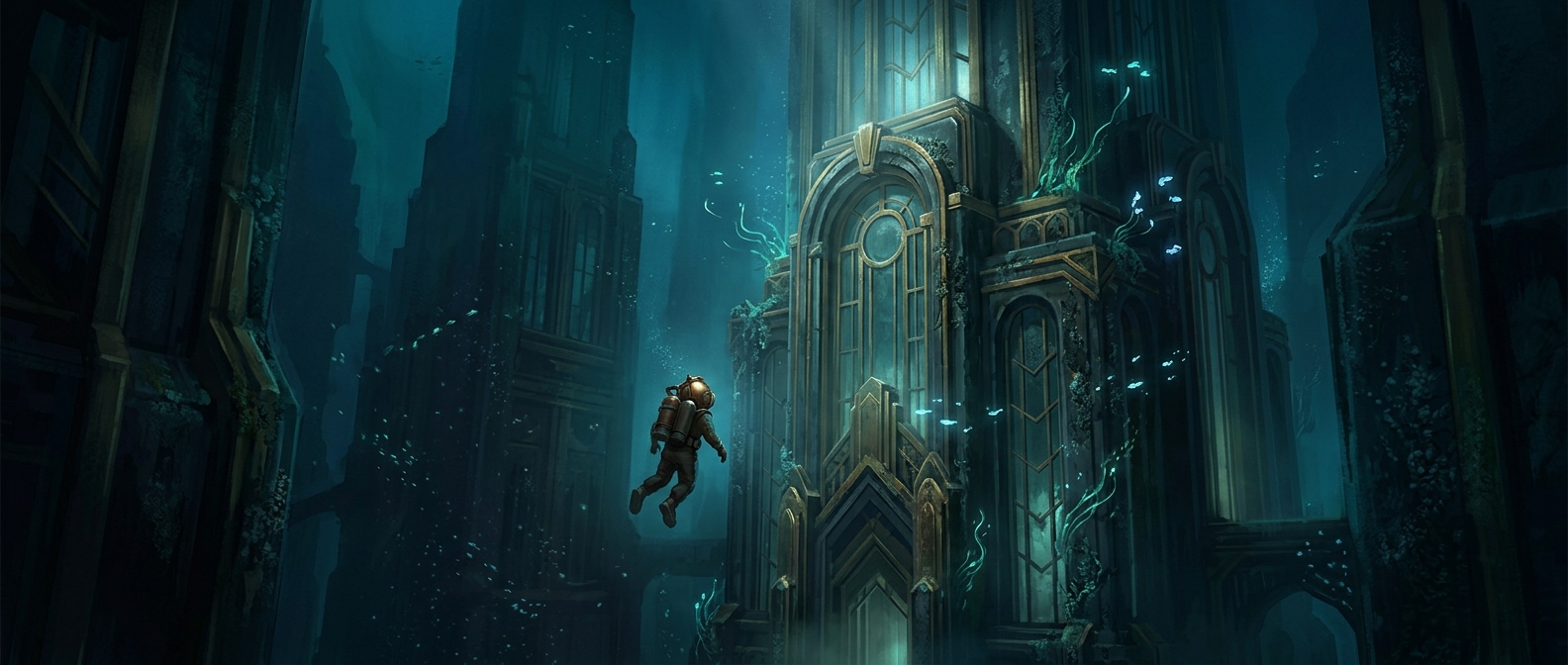 Bioshock активно использует архитектуру ар-деко повсюду