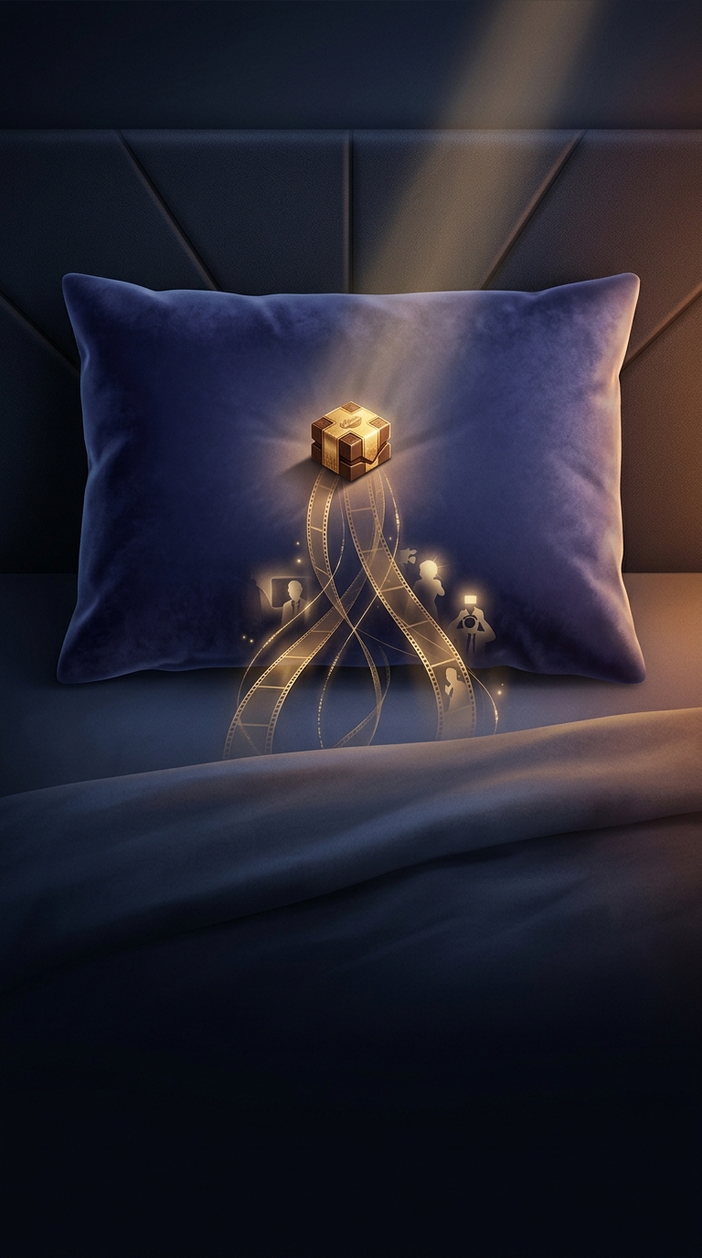 What historical PR stunt created the expectation of finding a tiny chocolate on your luxury hotel pillow?