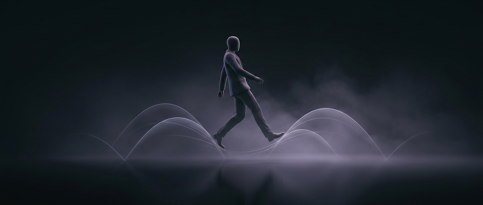 Every step is a controlled fall