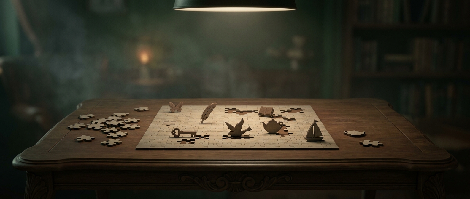 Whimsies are jigsaw pieces shaped like objects