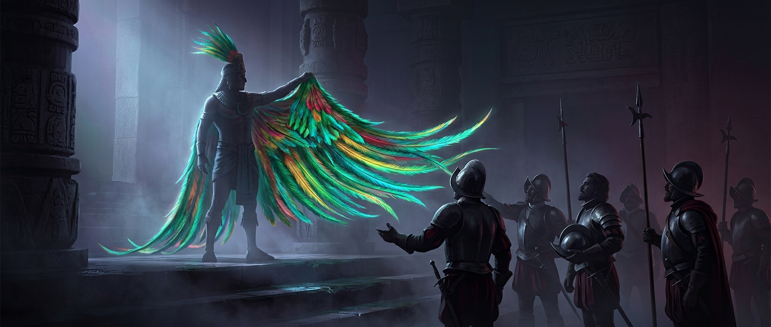 Why Moctezuma valued feathers over gold
