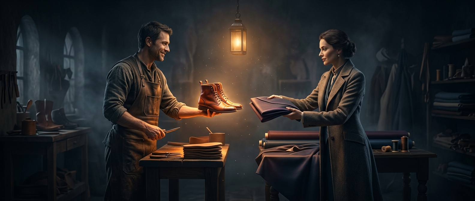 Specialization ensures both the cobbler and tailor win