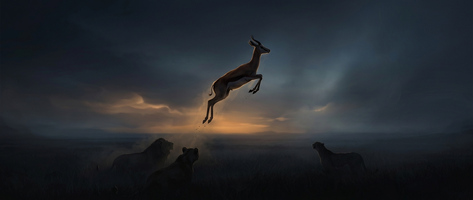 Why springboks leap when predators charge