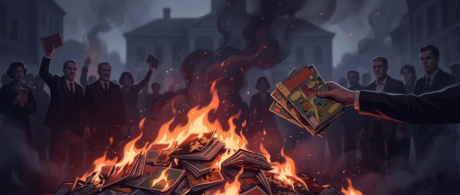 Why comic books were once burned in public