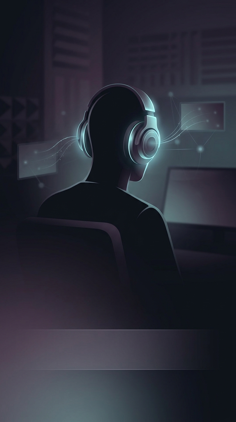 Why do modern video podcast hosts insist on wearing giant studio headphones, even in silent rooms?