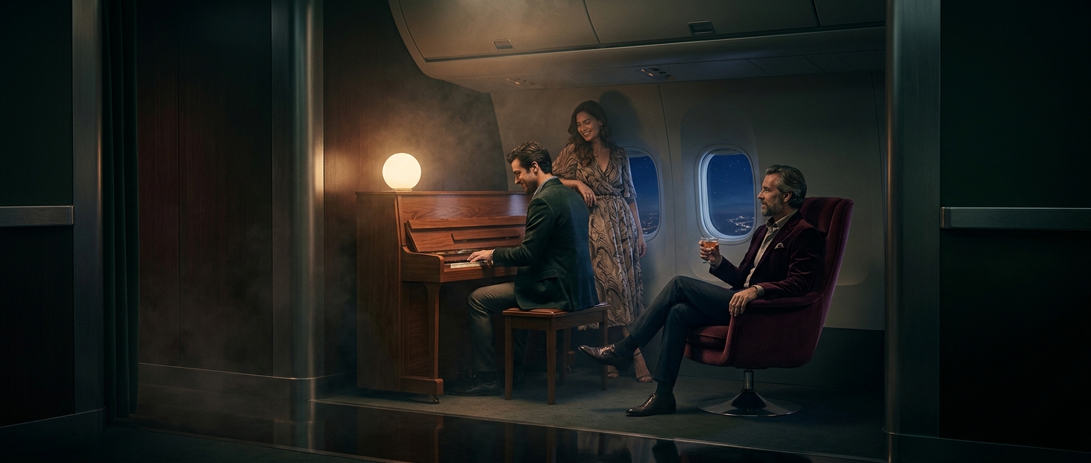 When first-class flights had piano bars