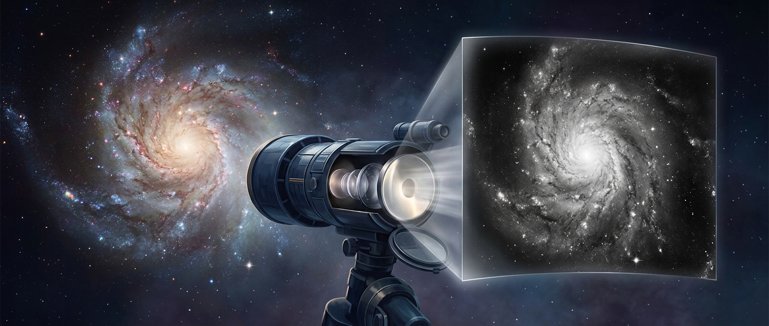 Why space telescope images start in black and white