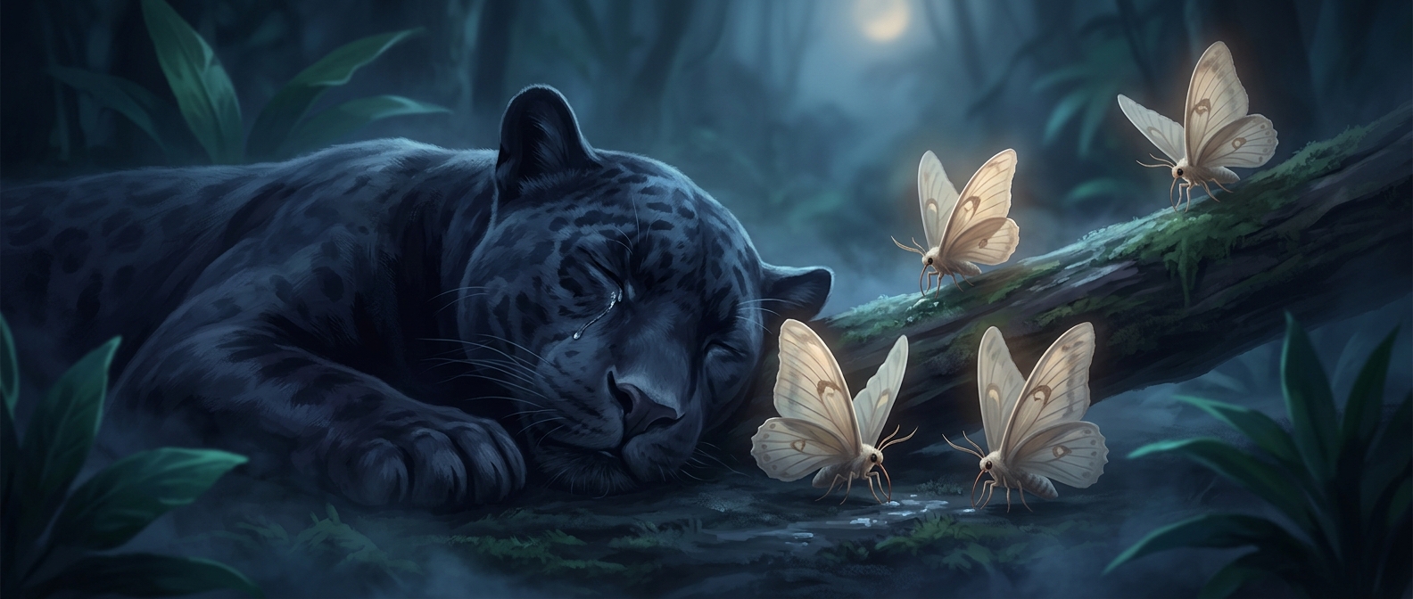 Moths drink tears from sleeping animals