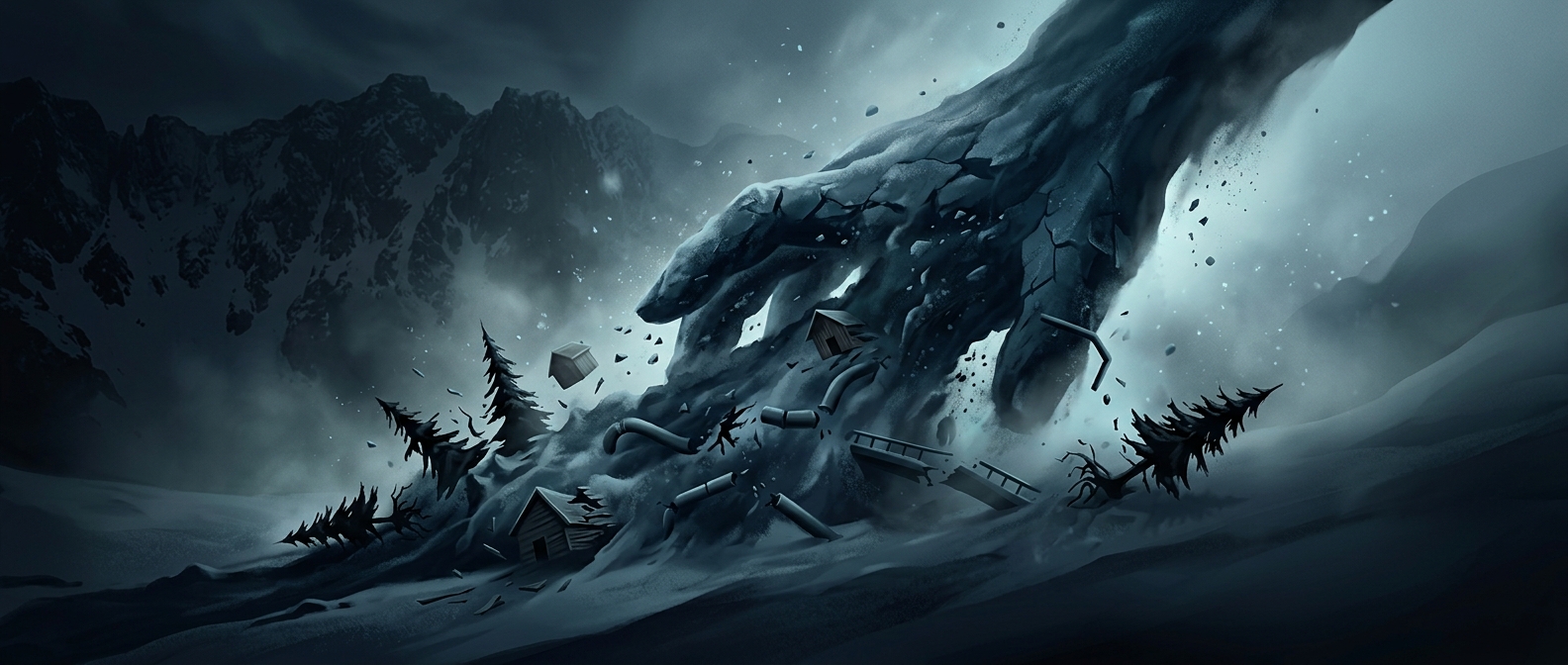 Avalanches destroy everything in their direct path
