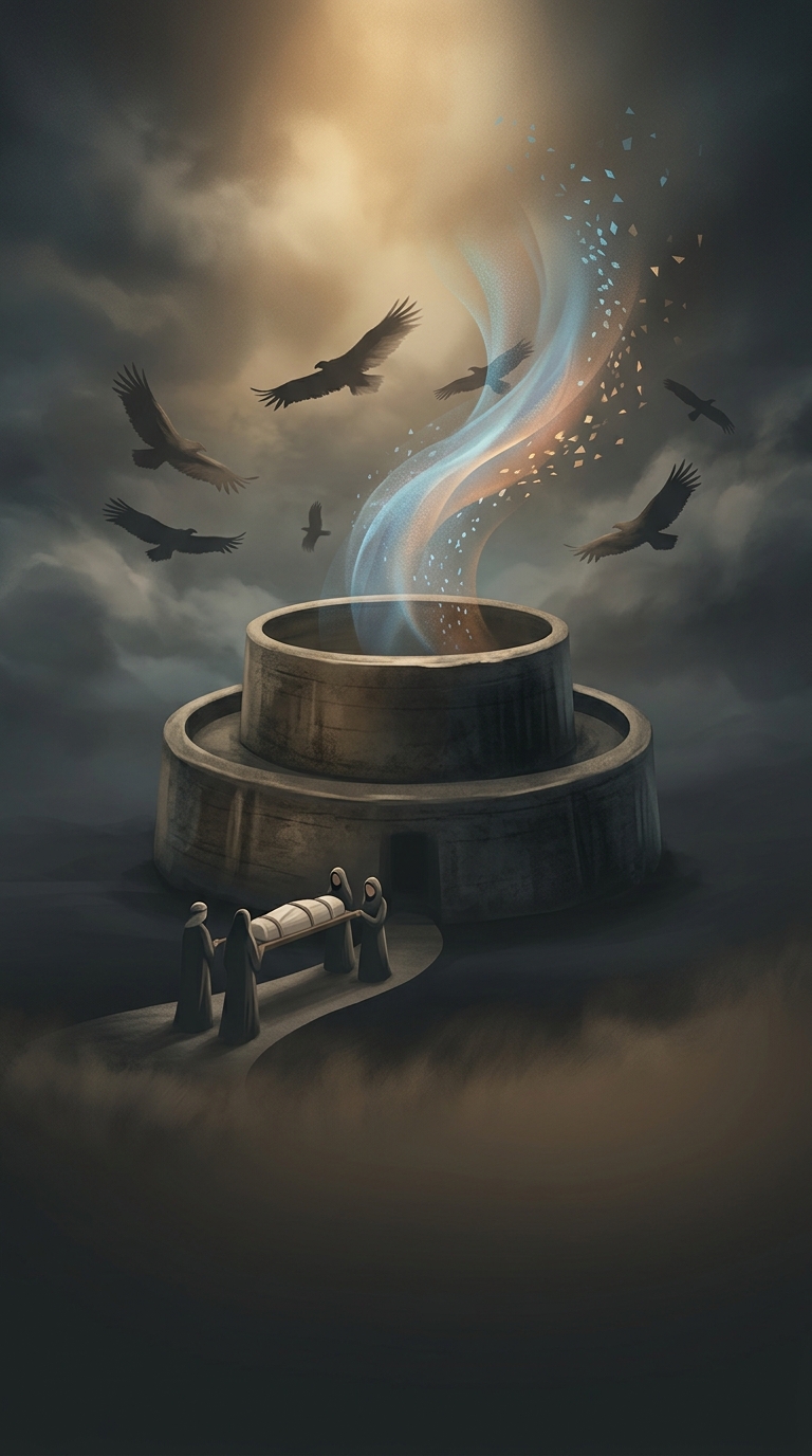 Zoroastrianism involves a mystical burial practice where bodies are left on top of giant flat structures called Towers of Silence so that vultures can strip the bones clean.