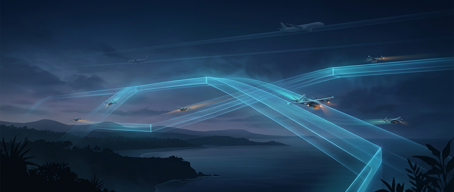 How delivery drones avoid planes in invisible sky lanes